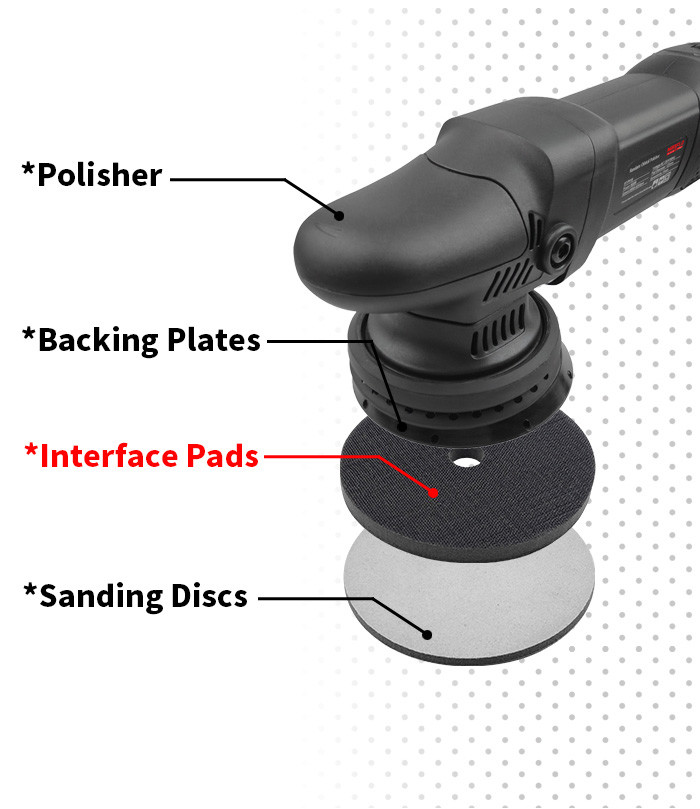 3 Inch 4 Inch Car Polishing Pads With Pu Backing Plate Rotary Polishers