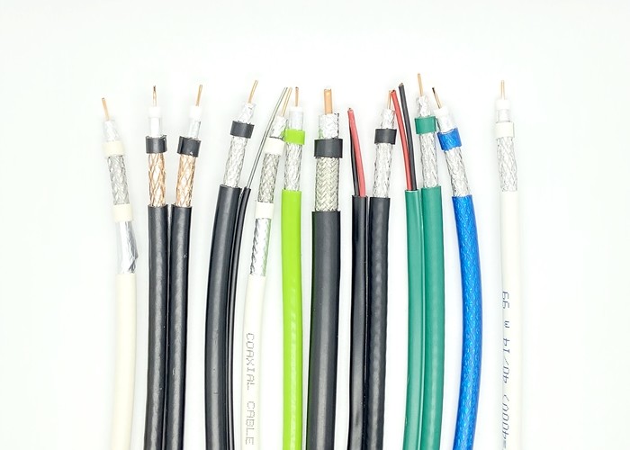 Mini Complex CCTV Siamese Coax Cable RG59P 0.5mm2 Power 3.7 PVC Jacket