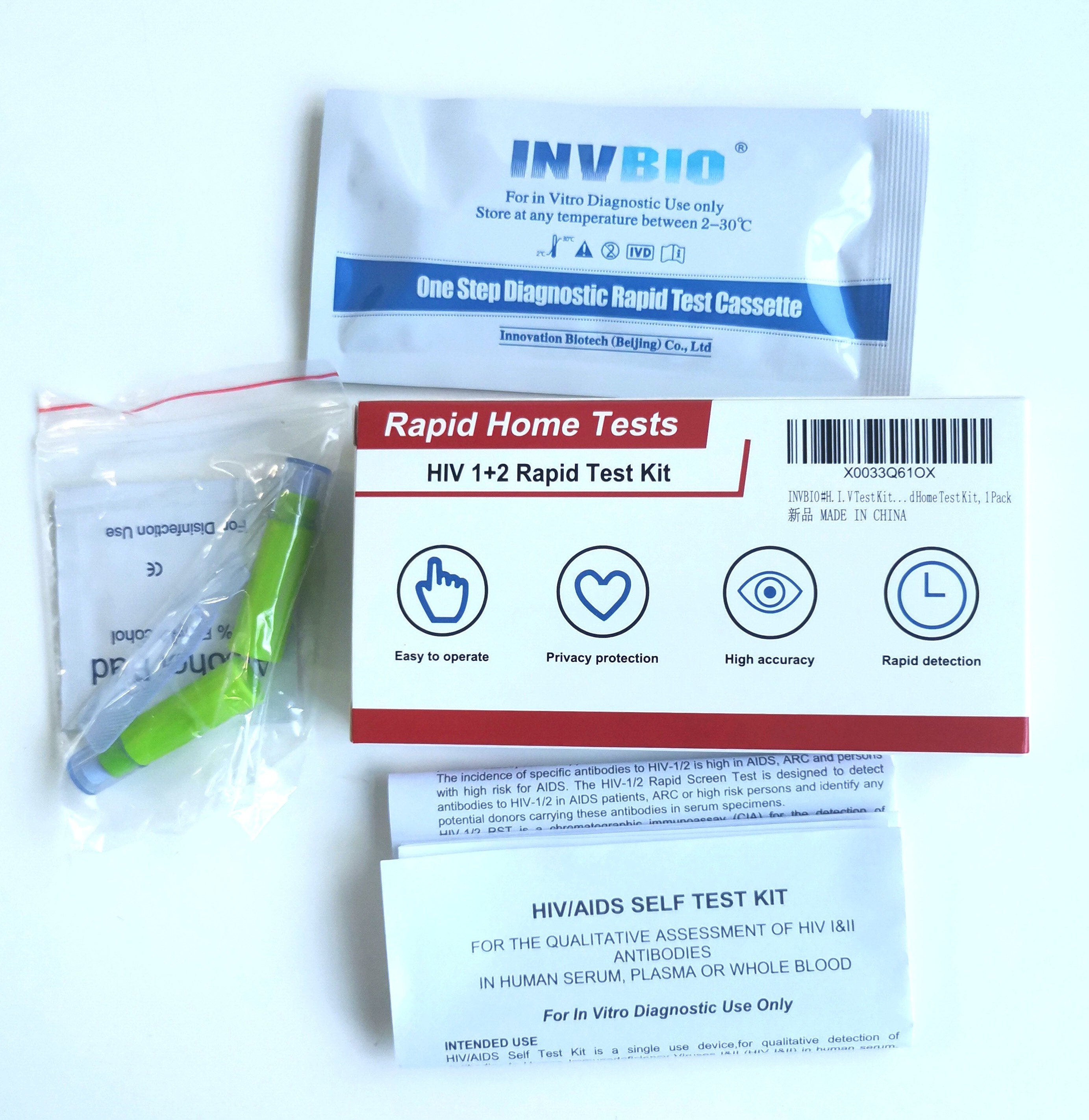 OEM 40pcs Hiv Rapid Test Kits One Step Medical Diagnostic For Human
