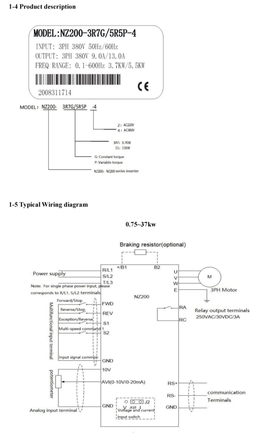 AC Motor Low Voltage Inverter 380V 15KW Open Loop Vector Control