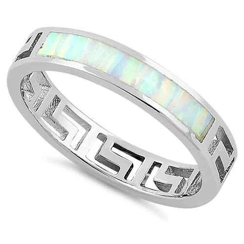 925 With Sterling Silver High Quality Blue Opal Greek White Lab Opal Engagenent Ring For Girls