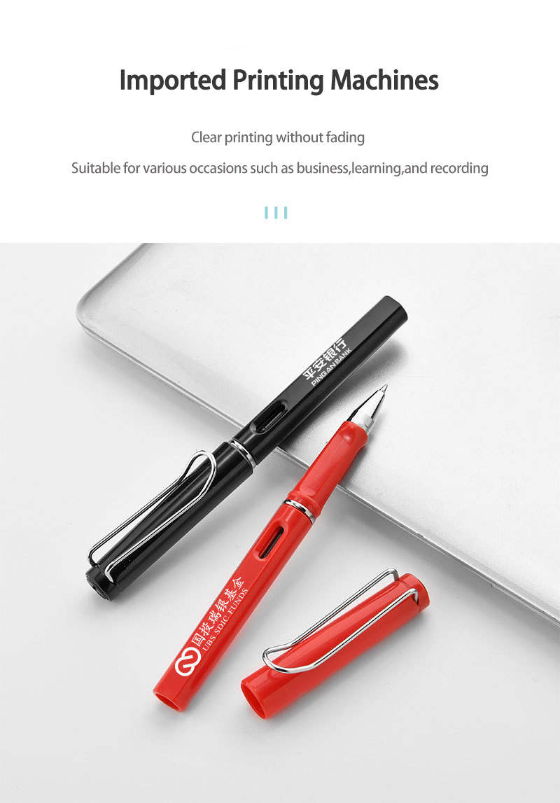 Plastic Student Exam Fountain Pen Colorful 0.5mm Business Advertising Neutral Pen