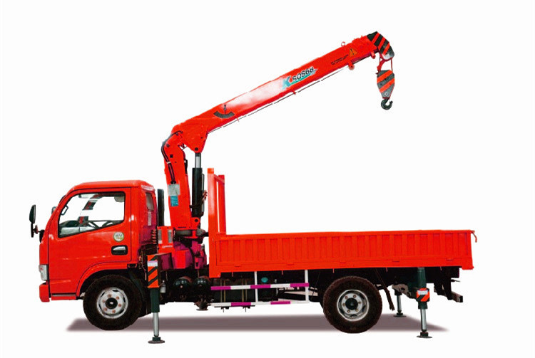 5 Ton Truck Crane With Basket Weight KG 2260 Kg Hydraulic Lifting Machinery