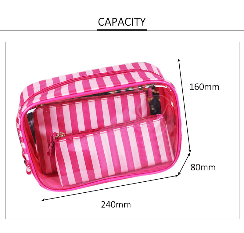 Travel PVC Clear Makeup Polyester Cosmetic Bag