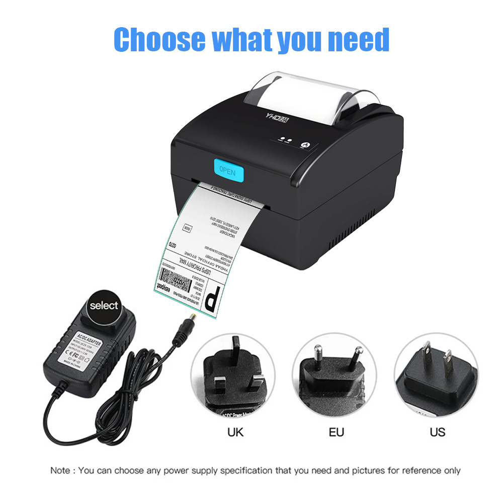 DC 24V 1.5A 80mm Thermal Printer 3 Inch Bluetooth USB For Warehouse
