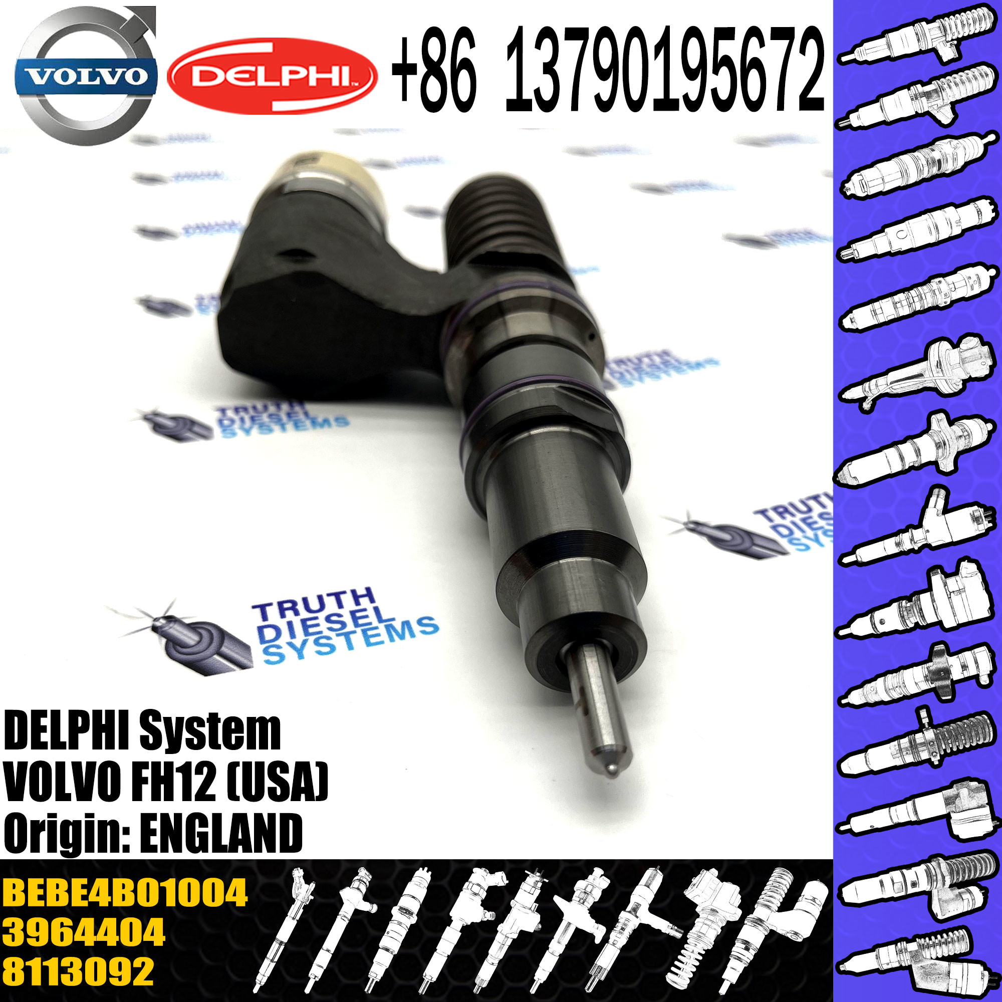 High Quality Engine Fuel Injector 1677154 8112556 BEBE4B01004 For VOL FH12