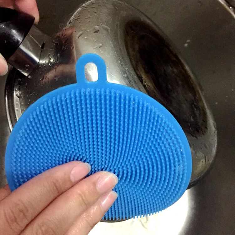 Food Grade Silicone Kitchen Brush Speedy Natural Drying For Kitchen Cleaning