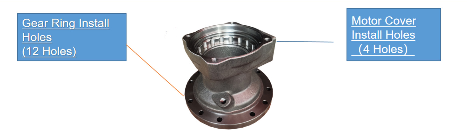E120B Excavator Spare Parts final drive housing