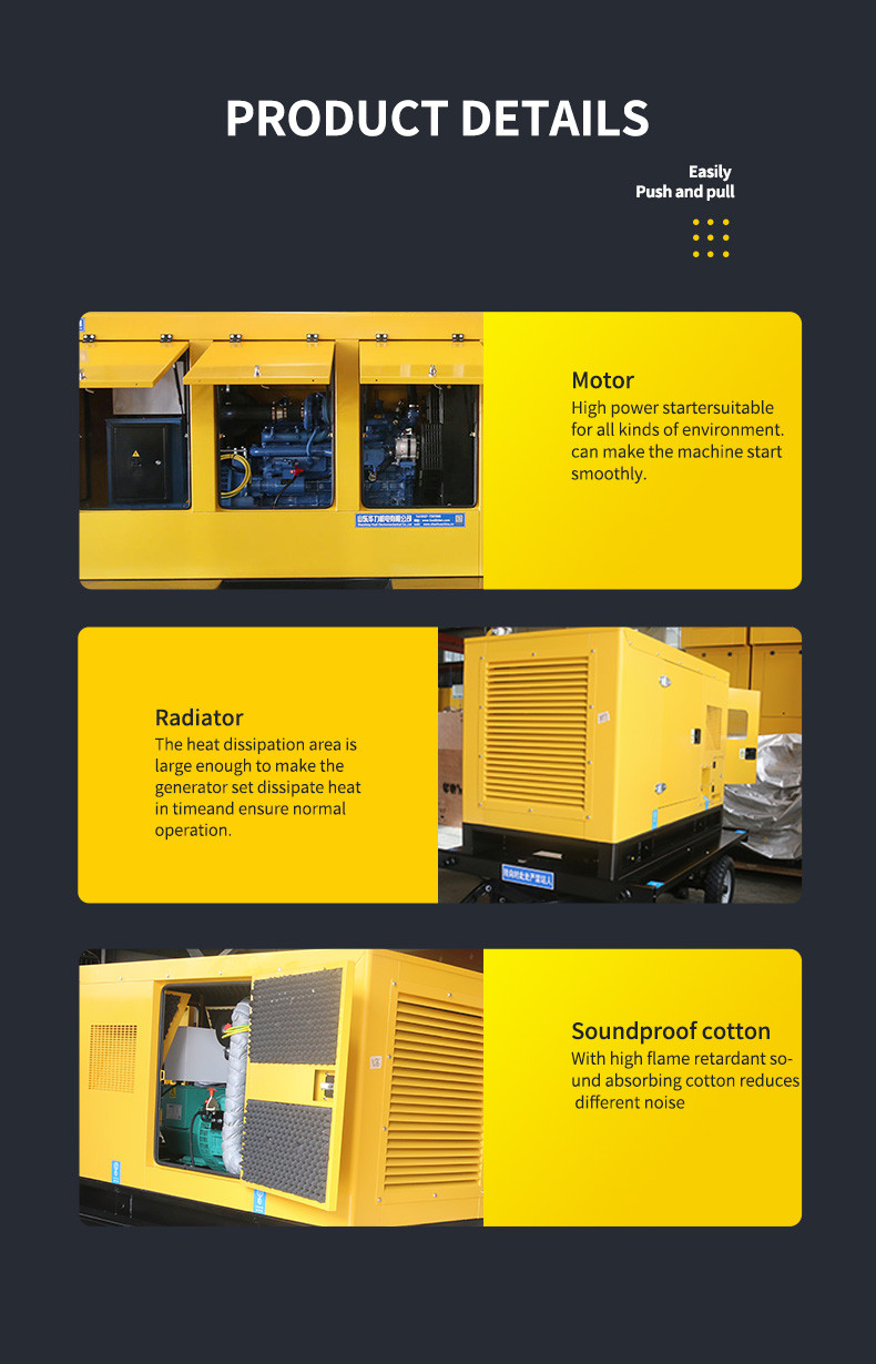 Durable 400V Trailer Mounted Generator , Water Cooled Cummins Mobile Generator