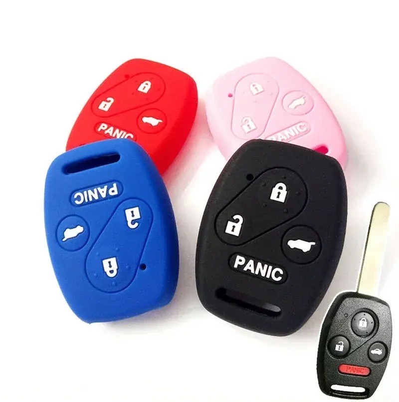 Silicone Case 4 Button Car Remote Control for For Car Keys Honda ( Color Option )