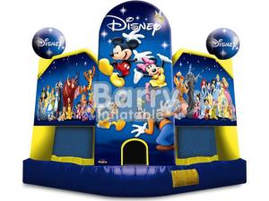 China Kids Party Cartoon Inflatable Bouncer / Inflatable Moonwalk With Different Art Panels on sale