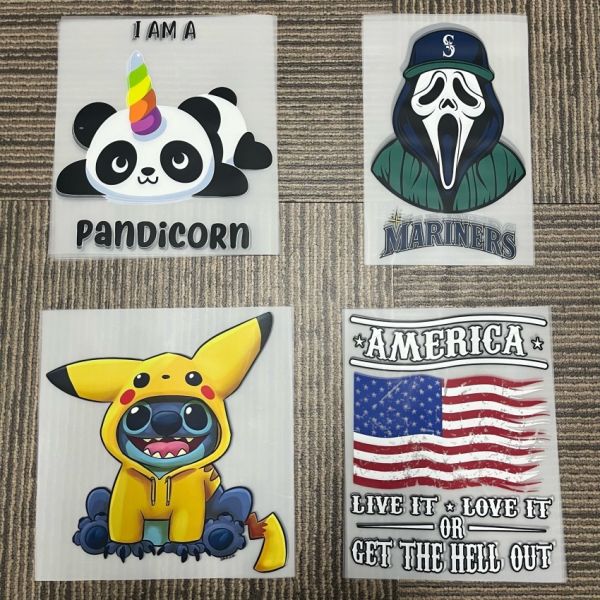ちどり Pikachu Uchiha Custom Size DTF Heat Transfer Stickers – High Quality PET Film, Durable & Ready To Press For T-Shirt Brand Design
