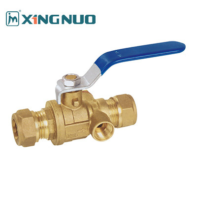 1 Inch Brass Ball Valve Male Threaded Socket Drain Threaded Forged Boby Blue Lever