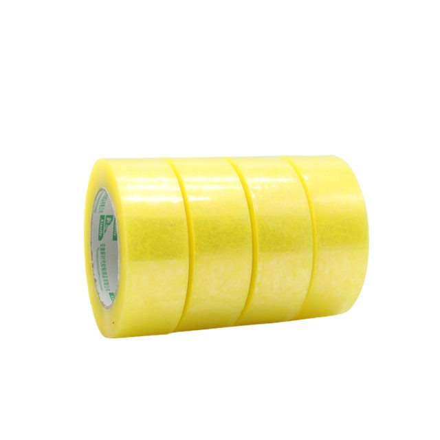 48mm Width Transparent Yellow Bopp Packing Tape Carton Sealing Film Making Tape Durable