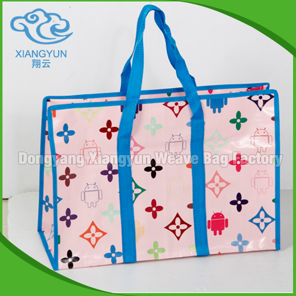 Factory directly sell package shopping zip printed china pp woven bag