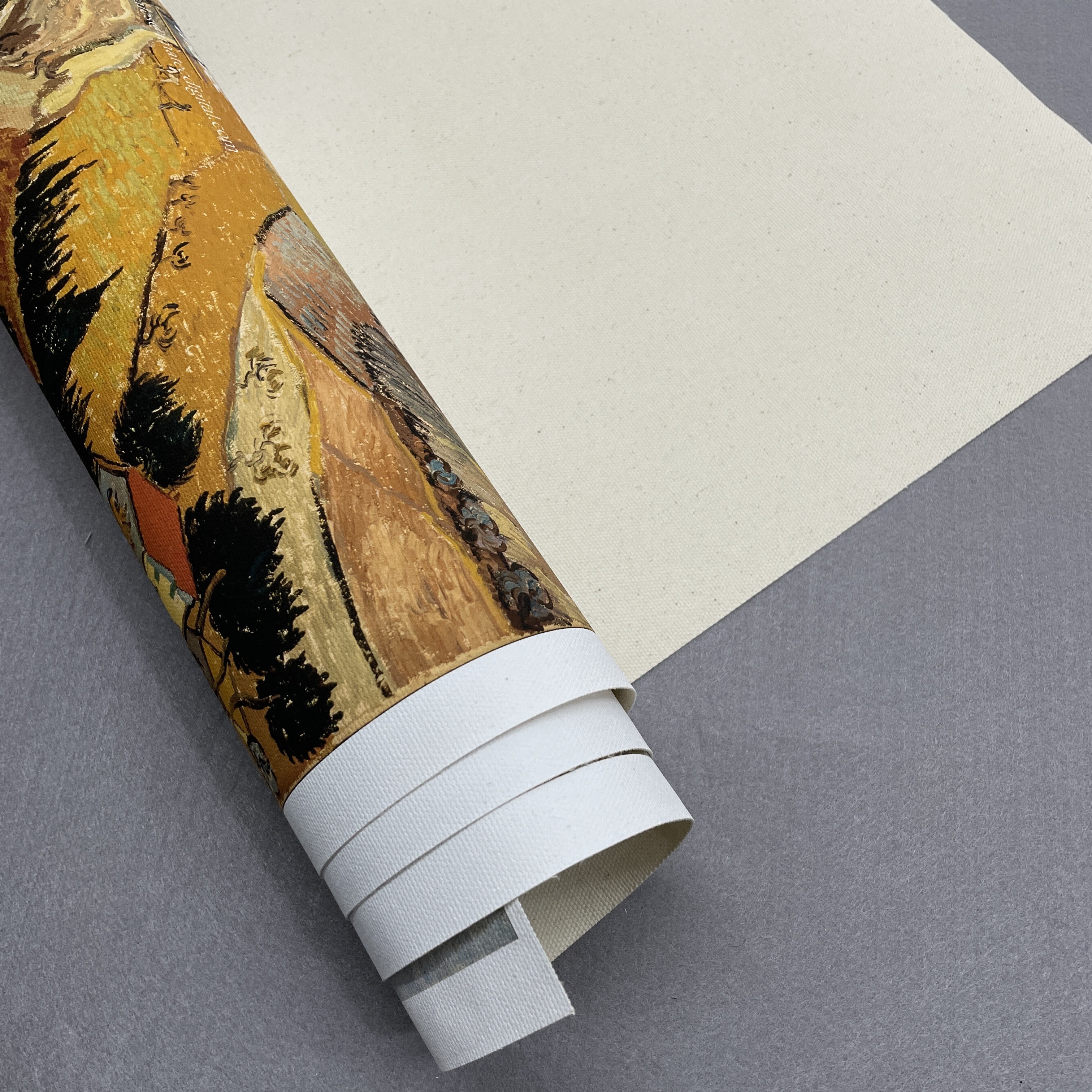 Stretched Wide Format 380gsm Inkjet Matte Eco Solvent Canvas Roll