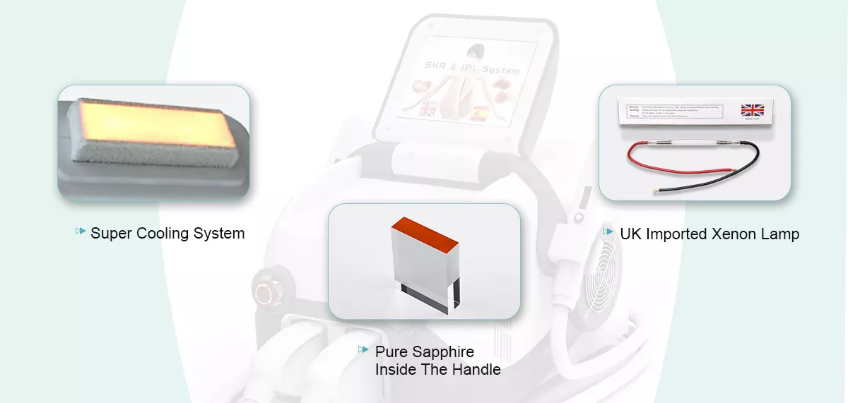 Portable Ipl Opt Shr Shr Opt E Light Handset Lamp Handle Laser Ipl Hair Removal Hair Removing Machine
