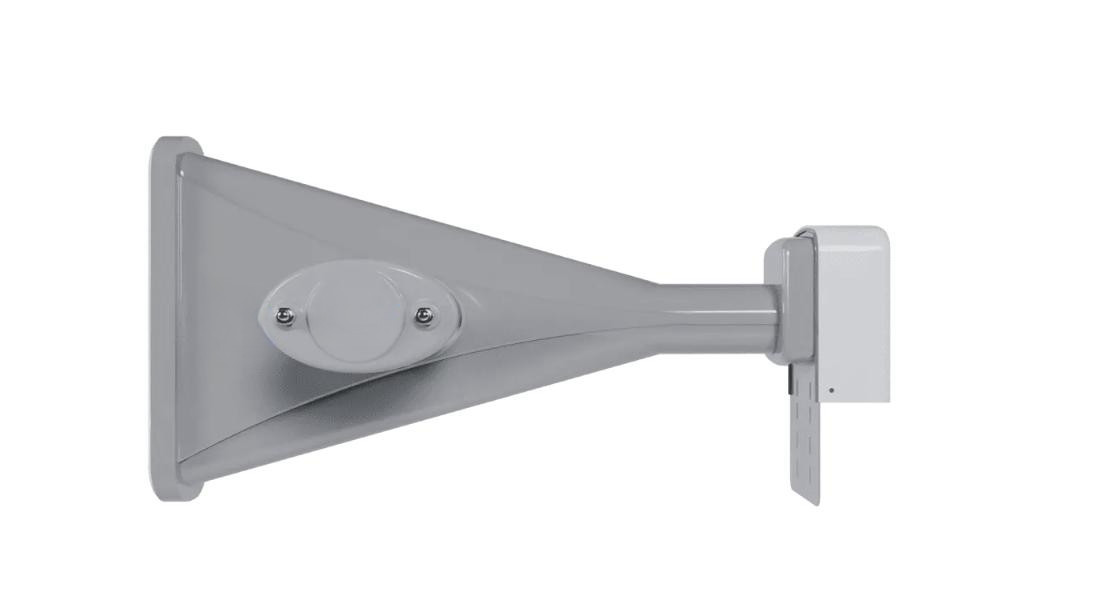 Wideband 6 GHz Asymmetrical 90° Horn Antenna
