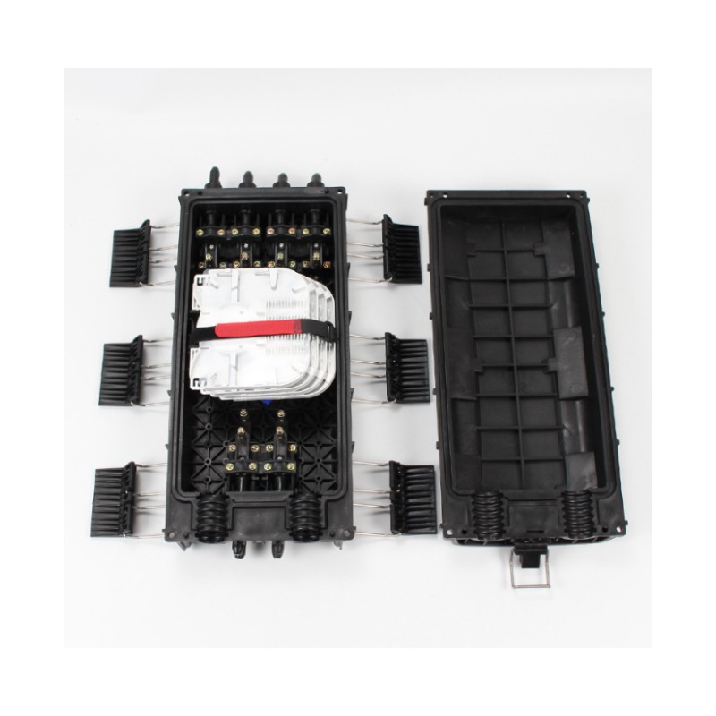 Optical FTTH IP66 Splice Closure Fiber Optic Connector Box Horizontal Type 24-288 Ports
