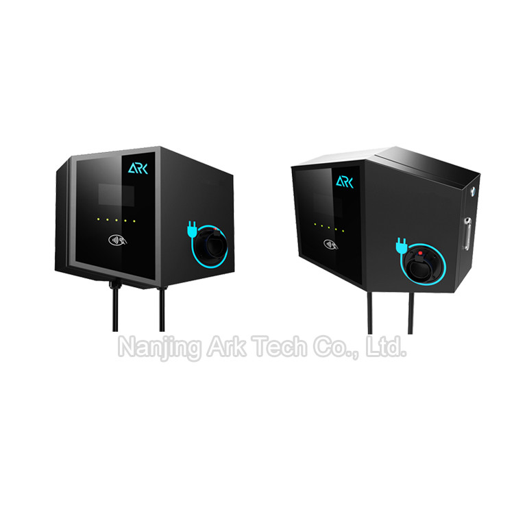 RFID WiFi Connection Wall Mounted EV Charger Point , 400V 3 Phase Car Charging Point