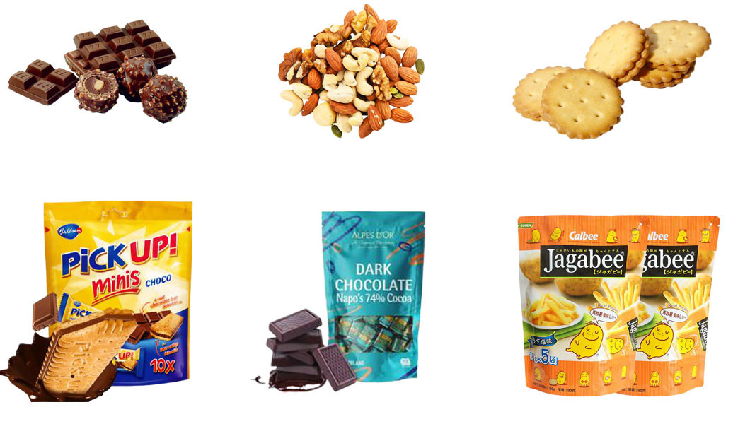Potato Chips Puffed Food Onion Rings Zipper Bag Packing Machine 30g 50g 100g