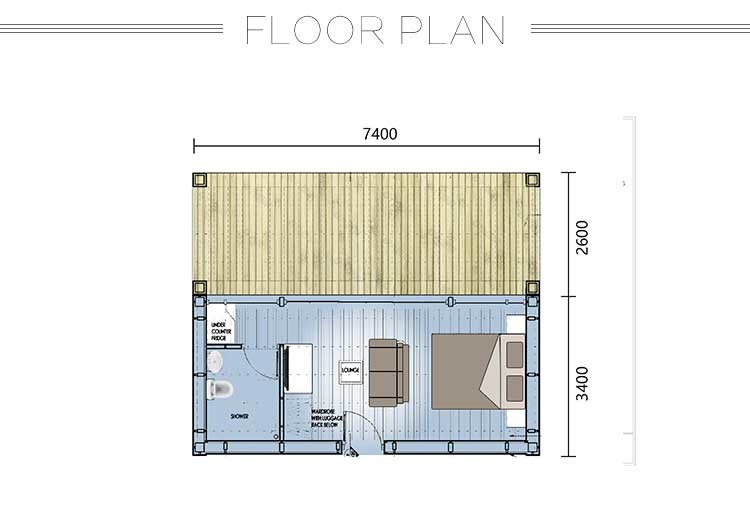 Aluminum Sliding Doors Prefab Cabin Prefabricated Bungalow Prefab Garden Studio Steel Frame Prefab Modular Homes
