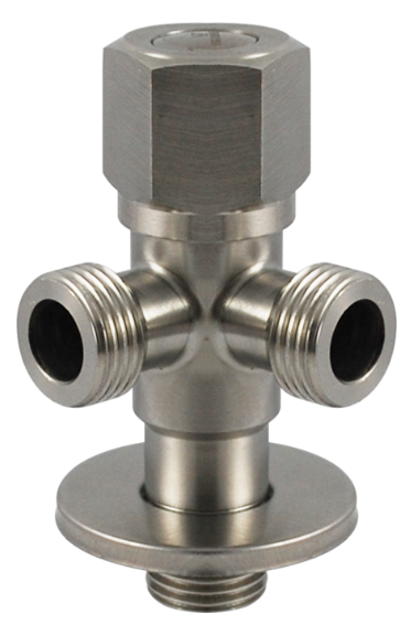 Wall-Mounted Iron / Brass Ammunition Cartridge Two-Way Angle Stop Valve For Bathroom