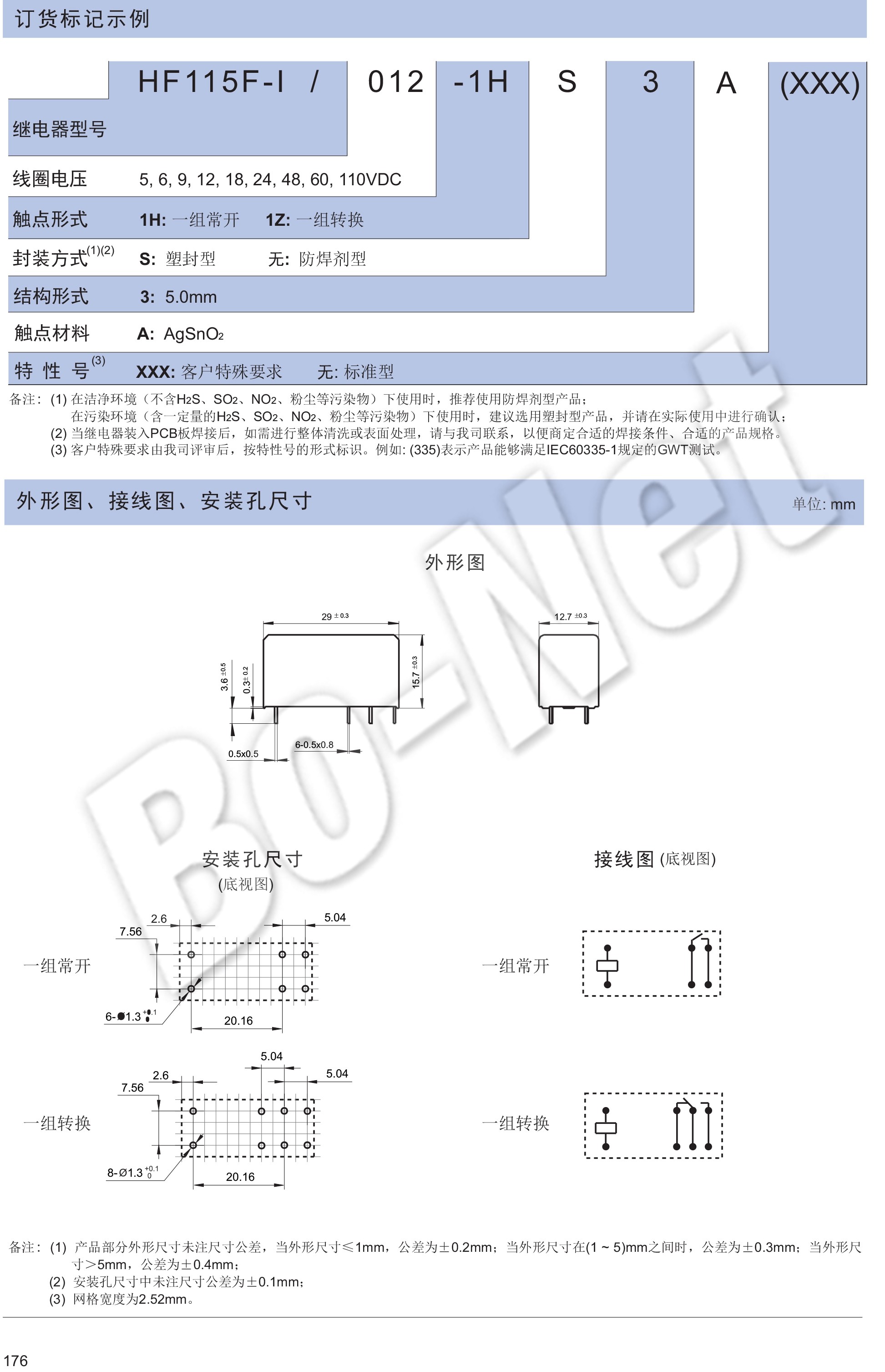 HF115F-I-005-1HS3 New Original Hongfa Relay chips in stock HF115F-I-005-1HS3 16A 6 pin wholesale BOM quota