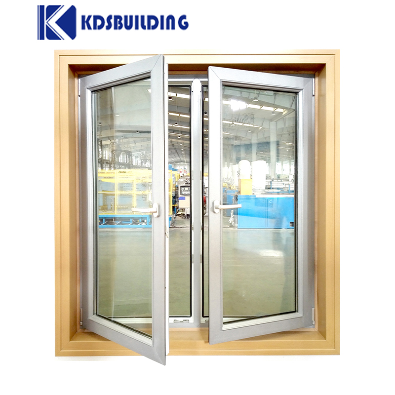 Custom Modern UPVC Swing Window House White Color PVC Casement Windows