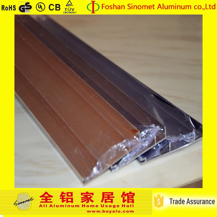 Professional External Corner Tile Trim Wood Grain Aluminum Extrusion Tile Tirm