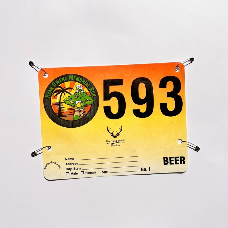 Customized Marathon Running Digital Bib Number Screen Printing Method Made with Tyvek Material