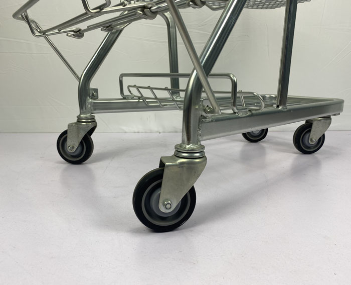 German Chain Grocery Store Shopping Cart Trolley 125L With Chassis And Beer Rack