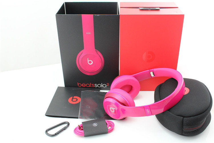 beats Solo 2 Stereo Wired On Ear Pink Headphones- Pre Owned- Excellent Condition made in china from Golden Rex Group ltd
