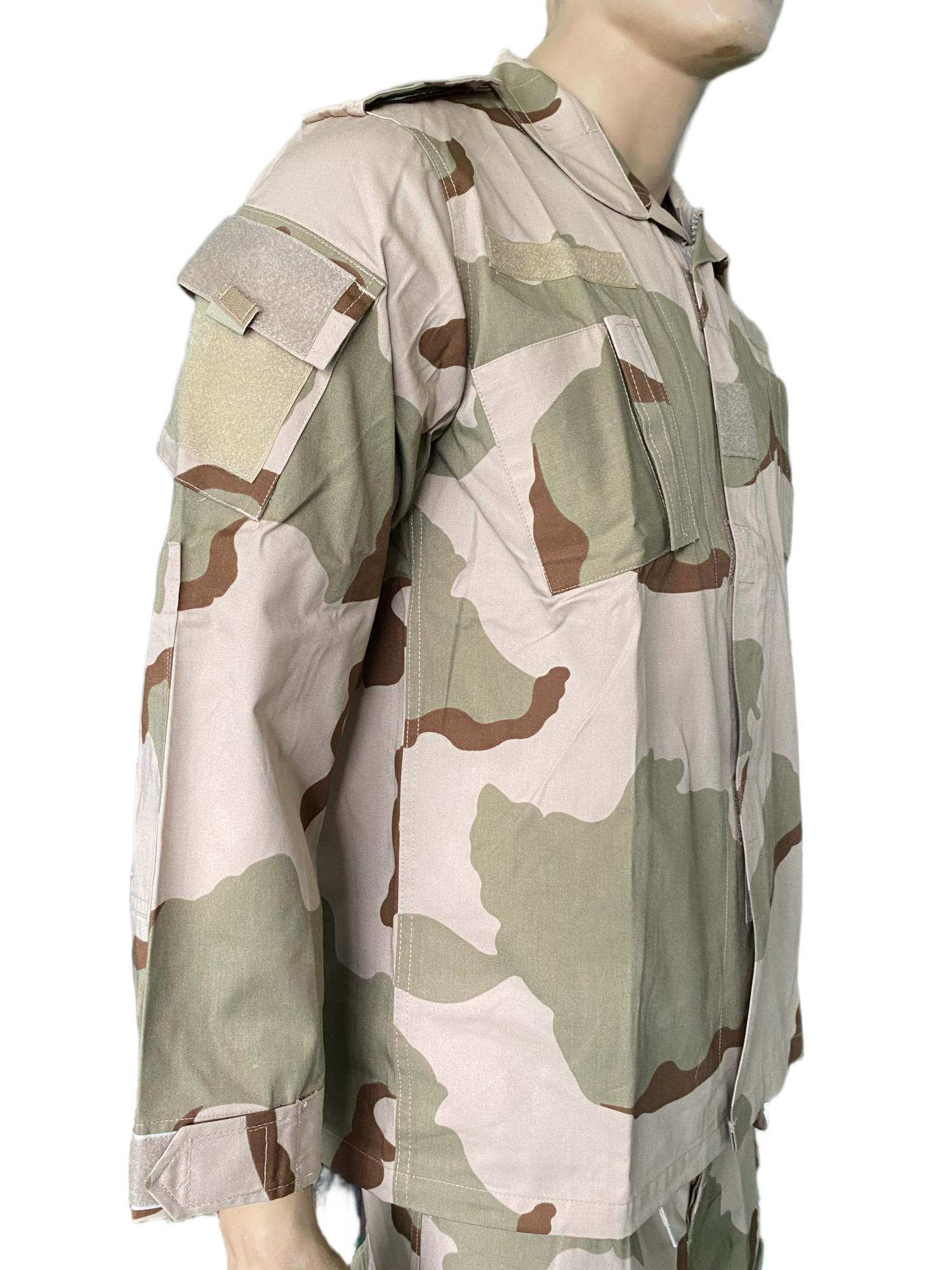 Desert Camouflage Tactical Uniform ACU Military Uniform Set Jacket And Pants In TC 65 35 Ripstop Fabric 230GSM For Army Uses