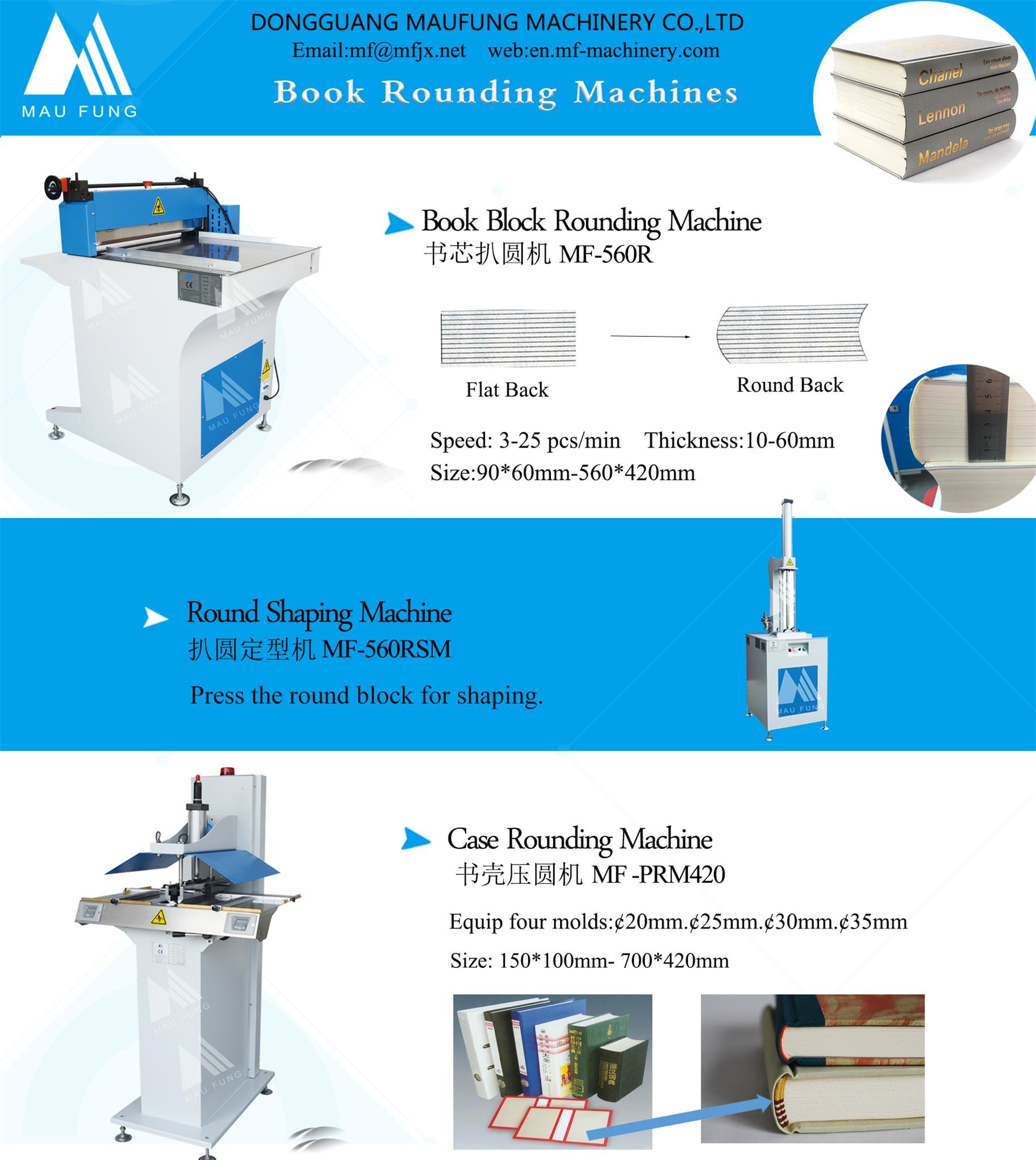Bible Book Case Spine Rounding Machine Hard Cover Book Rounding Machine MF-PRM420