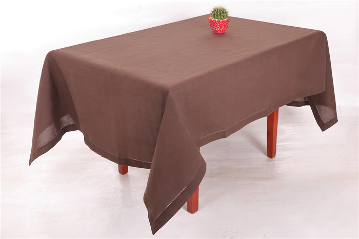 Mohap Linen Hemstitch Tablecloth Hand Crafted With Assorted Sizes 60x84 Inch