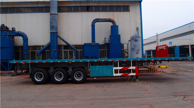 2 / 3 Axle 20 Foot Flatbed Trailer / Truck Flatbed Trailers With Container Lock