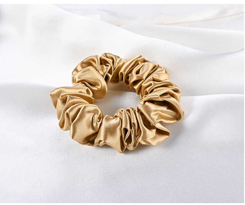 100% Pure Mulberry Silk Pink Oversized Scrunchies Silk Hair Ties Elastics Ponytail Holder