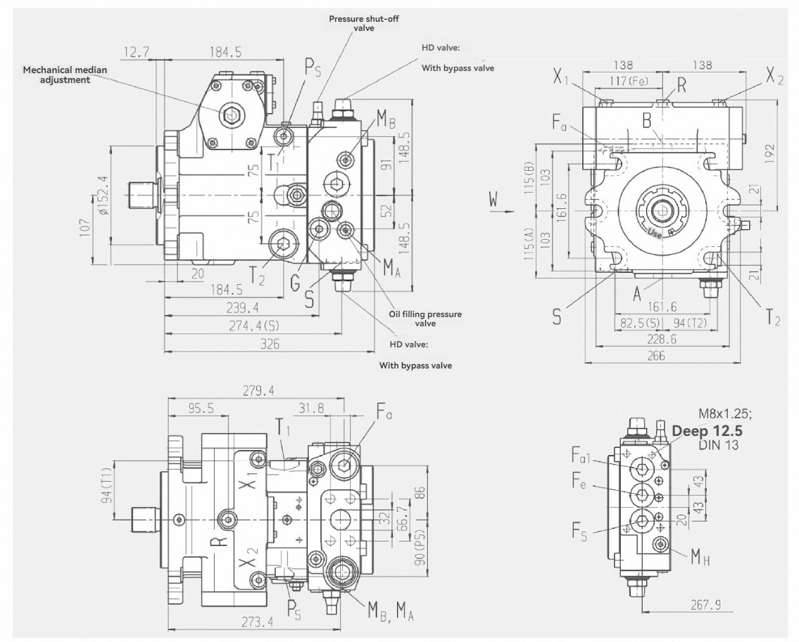 A4VG Series Hydraulic Pump Parts A4VG90 EP Electric Control Valve Hydraulics Pumps EP2 Valves Repair Kit