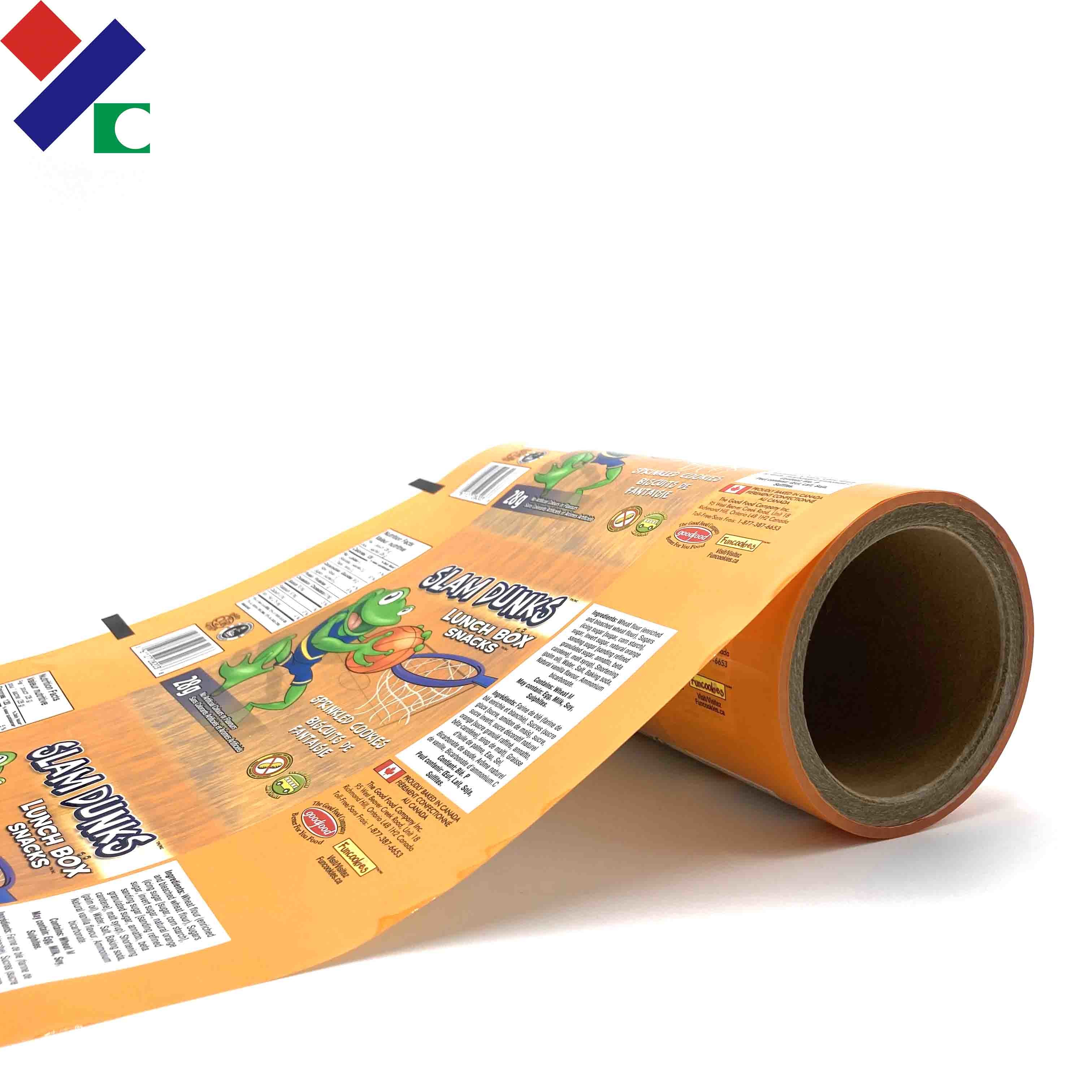 Plastic Food Packaging Film Roll 30 Microns Leak Proof 10 Colors