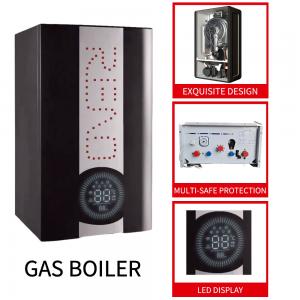China 32Kw Gas Condensing Boiler Stainless Steel Wall Hung Boiler Black Covering on sale