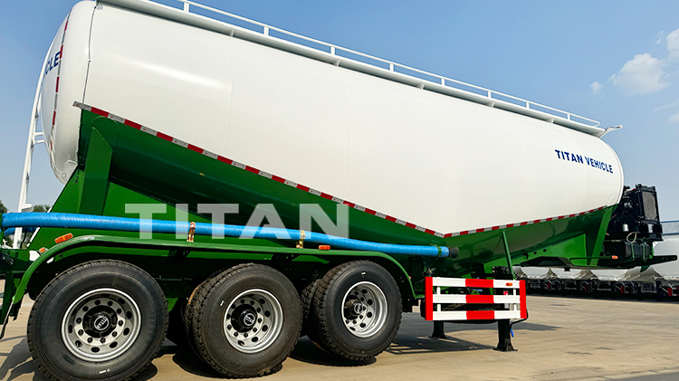 TITAN 3 Axle 45cbm Fly Ash Powder Dry Bulk Cement Tank Trailer Bulker Tanker for Sale