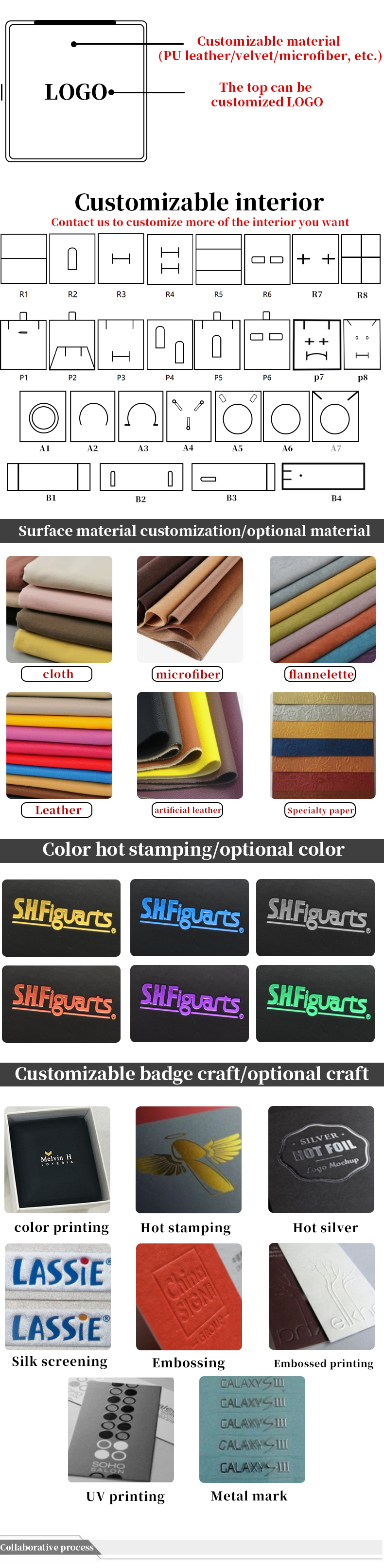 Green Microfiber Leather Jewelry Storage Box for Pearl Necklace 20*23*5cm Hanhong Custom