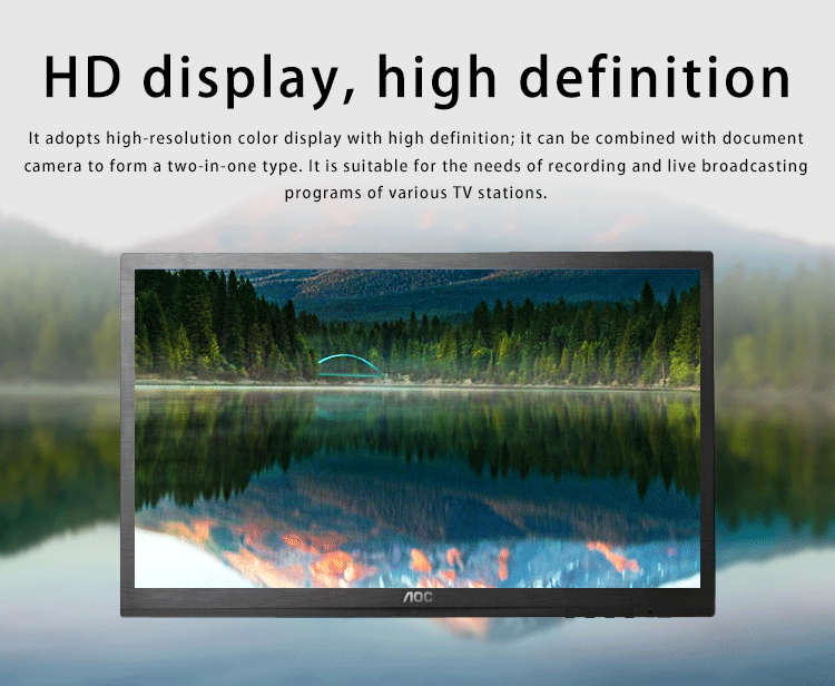 TS200 20 inch Single Screen Tempered Glass Studio TV Broadcasting Prompter with Tripod