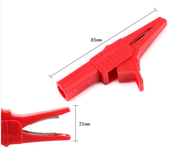 4mm Power Inverter Battery Cable 55mm 85mm HV Alligator Clamp For 2000V Battery
