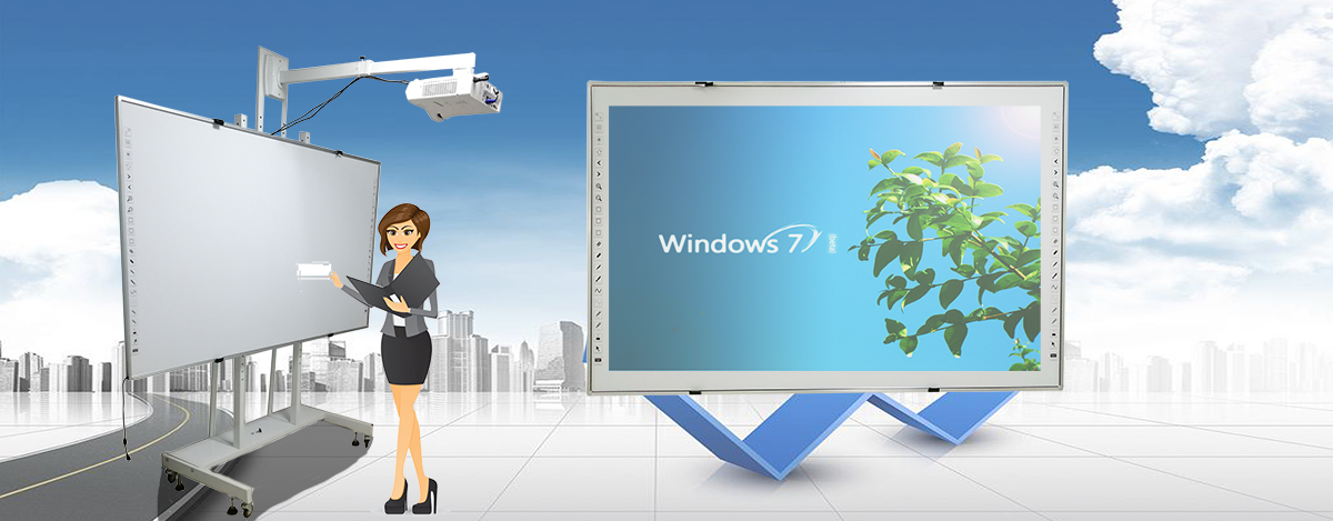 86 Inch Interactive Whiteboard Video Conferencing / Infrared Finger Touch Smart Board