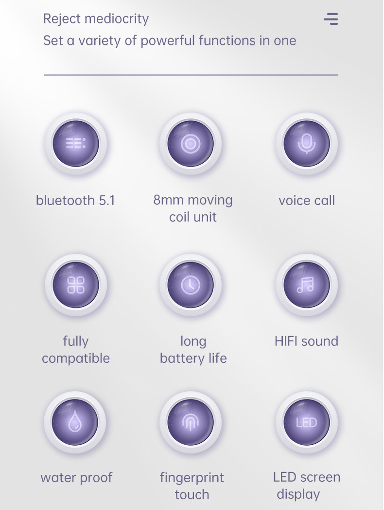 AVRCP Noise Canceling Earphone HiFi Sound IPX7 With DSP Technology