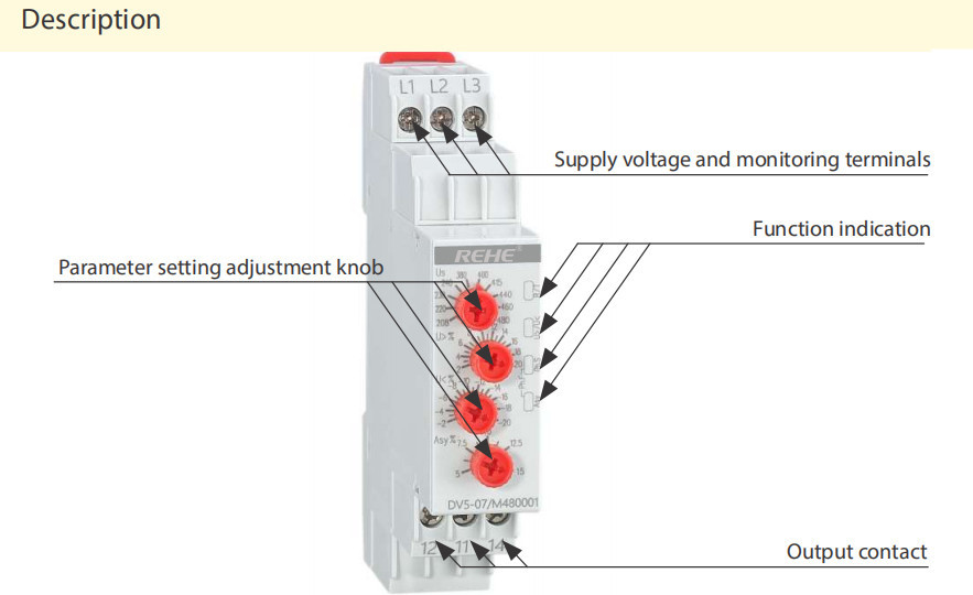 DV5-09 Phase Loss Sensor Relay Asymmetry Control Relay