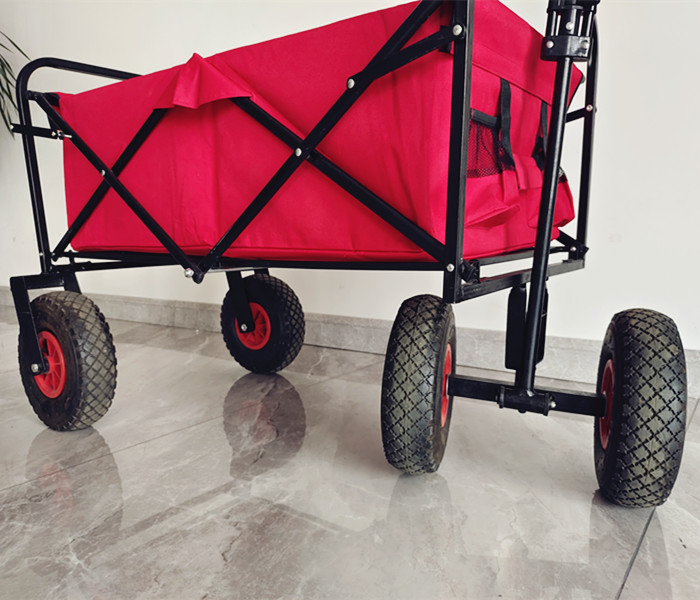 Customizable Logo Folding Wagon Cart Heavy Duty 80kg Load Capacity