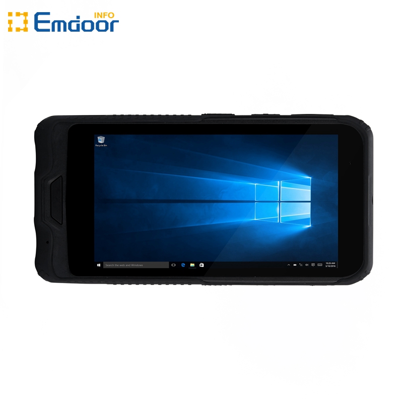 8 inch IP67 x86 Rugged Tablet with Win10 OS 4GB 64GB 4G LTE 7500mAh battery NFC reader
